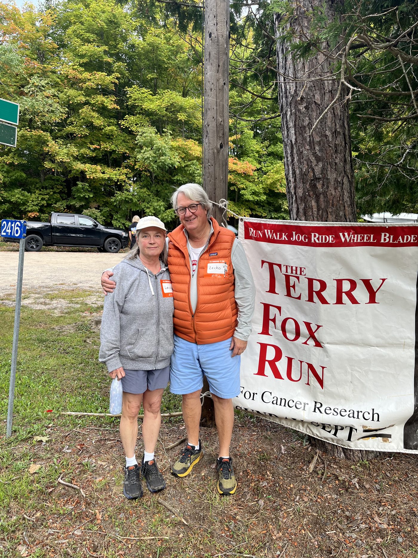 Guy Burry and his spouse Liz Lundell at the Terry Fox Run